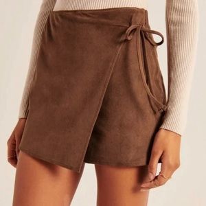 Abercrombie and Fitch brown suede skirt